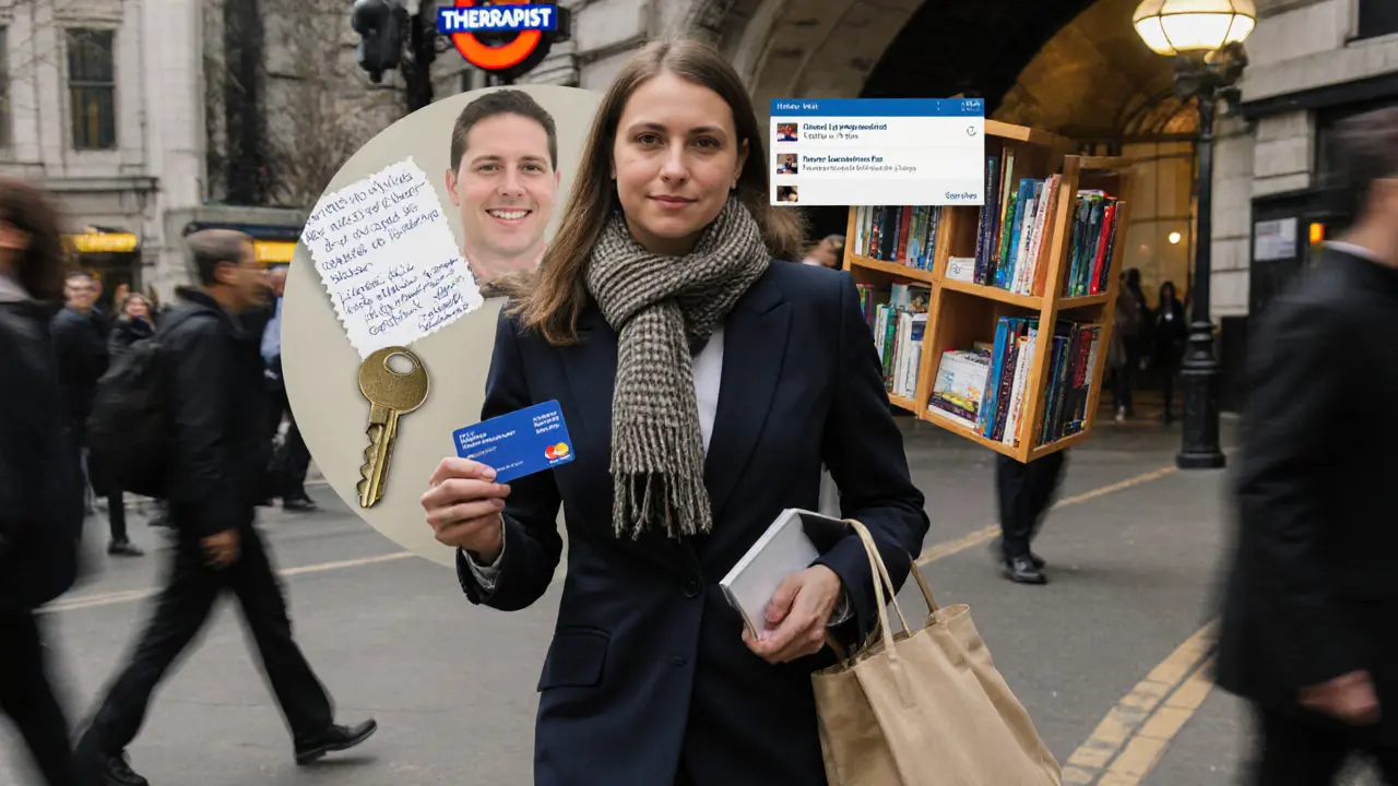 A professional woman walks through London, carrying the unseen weight of emotional labor in her daily life.