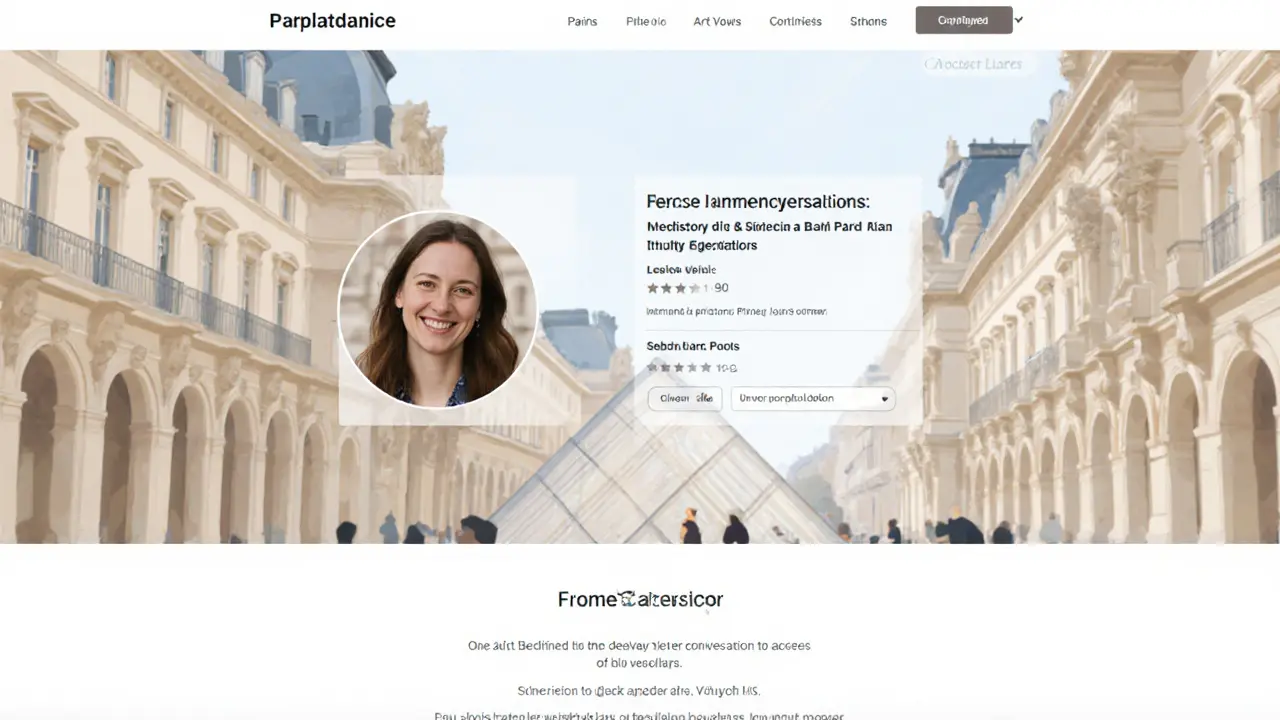 A verified companion profile on a Paris escort platform with clear service details and reviews.