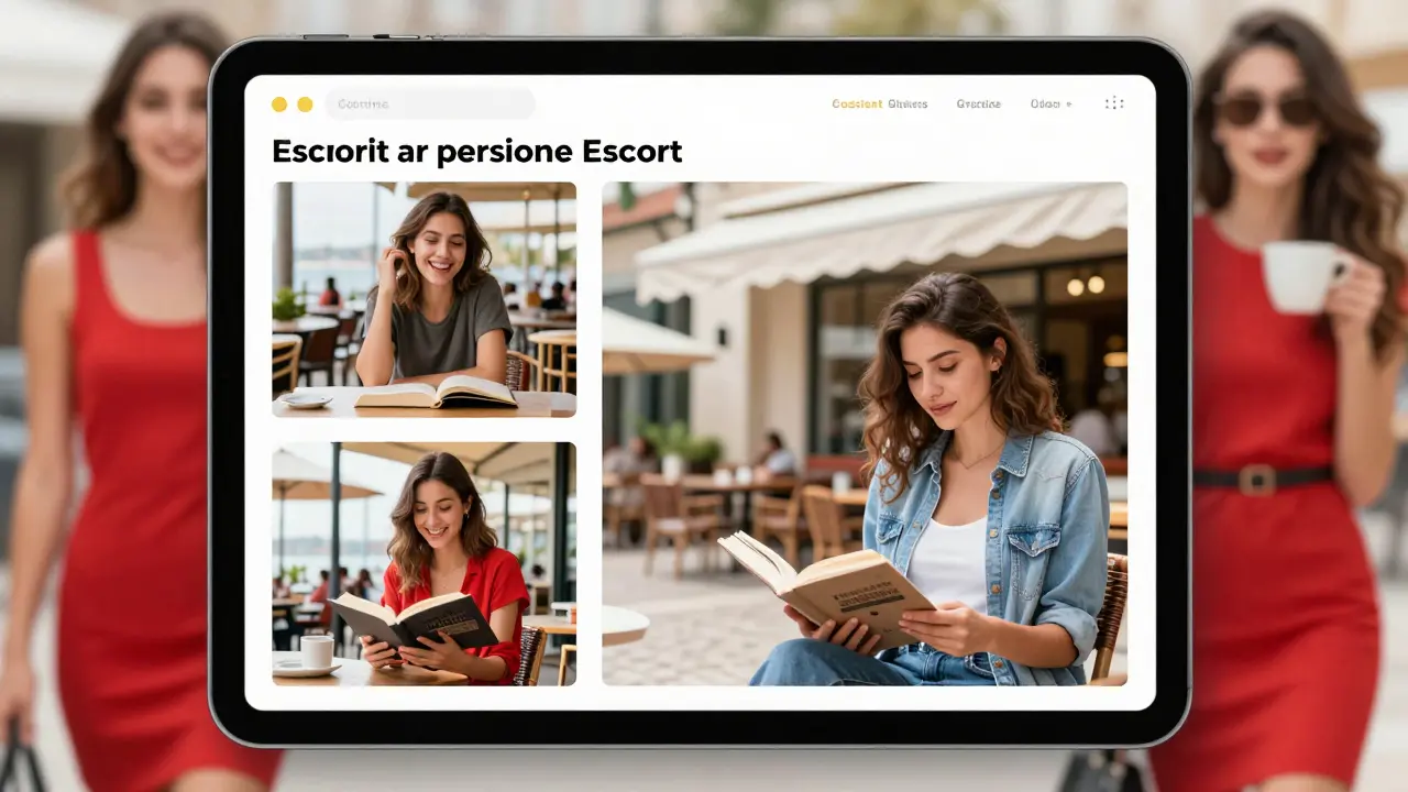 Natural photos of a person at a local café and Corniche, contrasting with fake stock images.