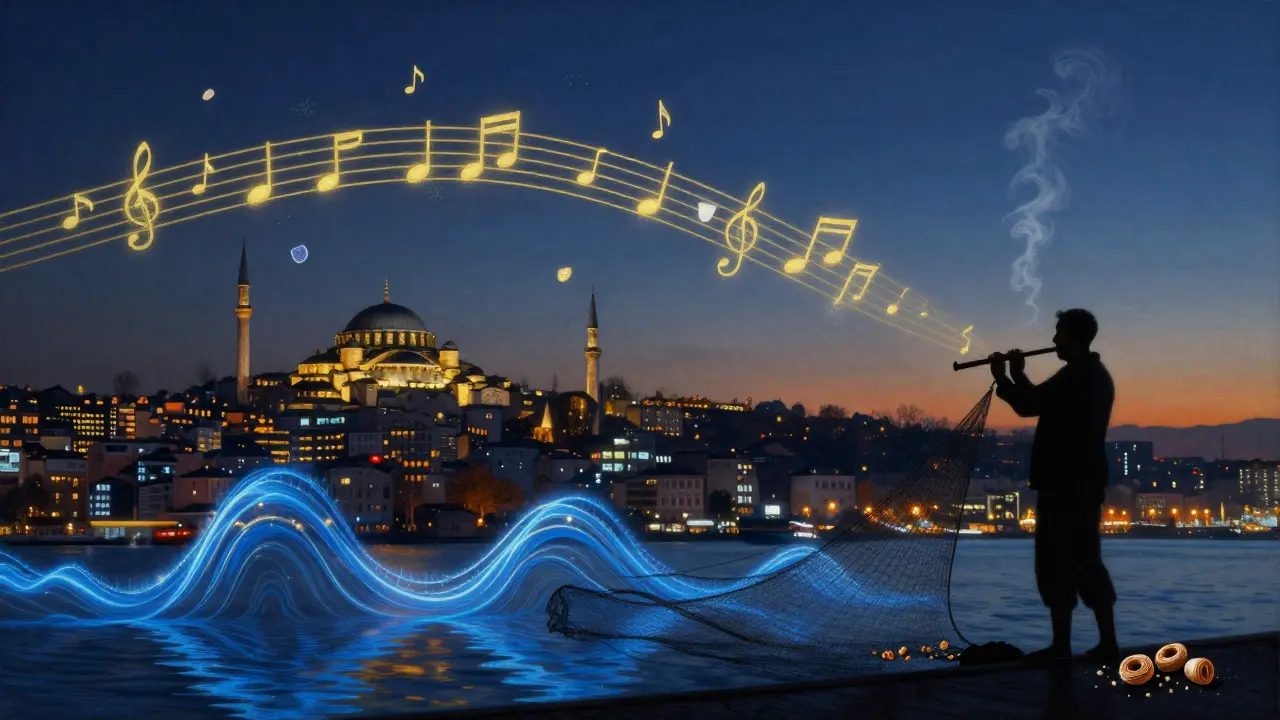 A surreal blend of Ottoman music, techno beats, and dawn fishermen rising over Istanbul’s skyline.