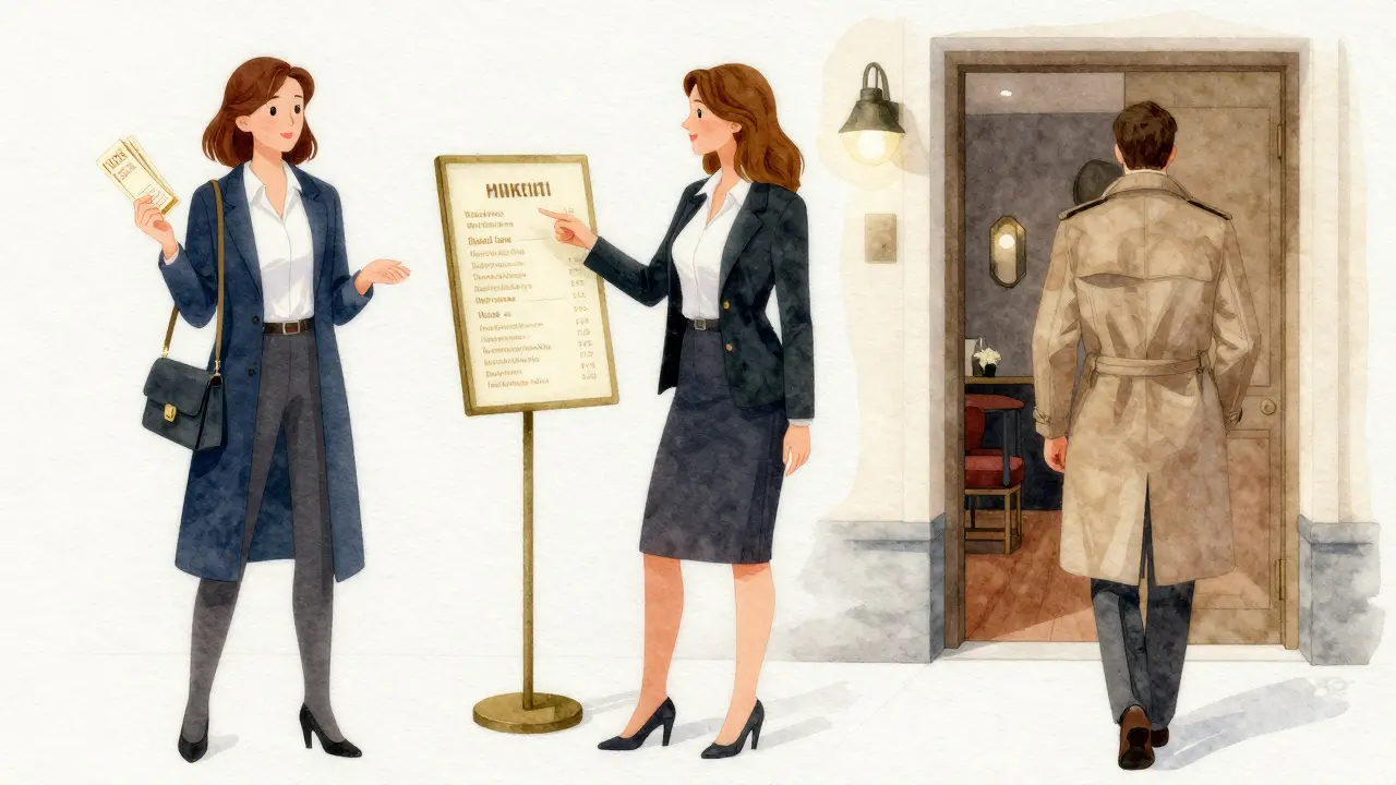 Three stylized figures symbolize cultural, linguistic, and discreet escort services in Berlin, each glowing softly.